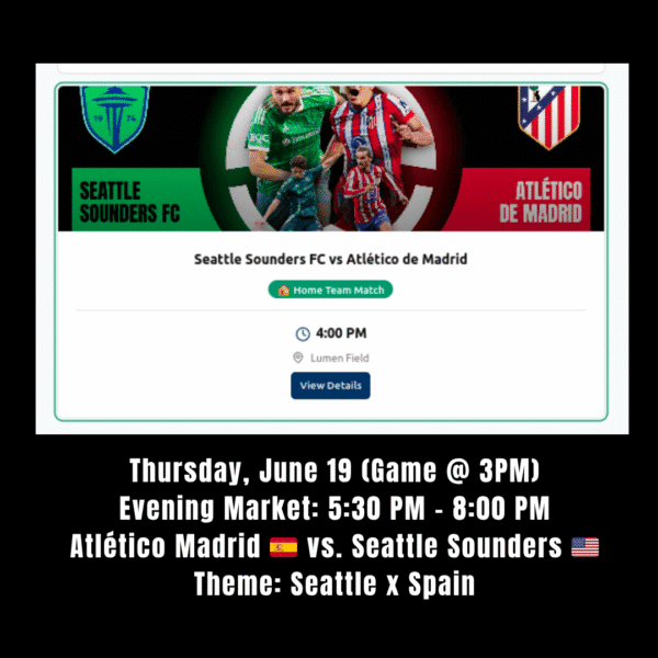 June 19th - Pioneer Square Watch Party Market